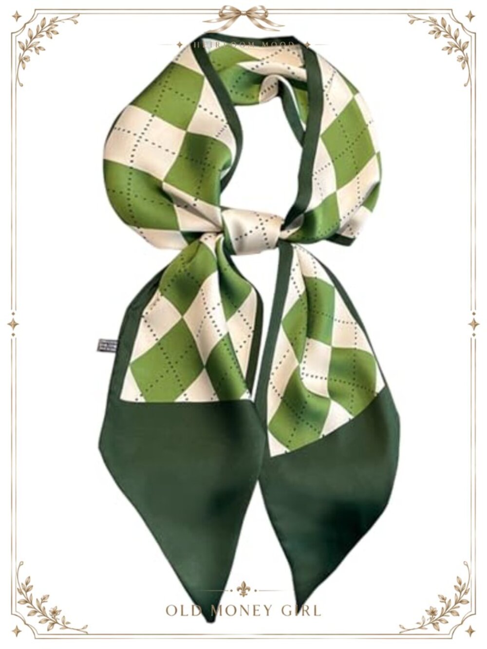 Satin Silk Feel Head Scarf 59" Square Neck Scarves Hair Bag Wrap
